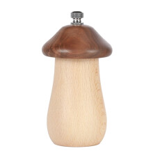 Moulin à sel et poivre en bois écologique en forme de champignon, outil de cuisine