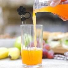 Gobelet à eau avec paille, bouchon de bouteille pêche, manchon de paille, gobelet à glaçons, bouchon à paille, ensemble d'ustensiles de cuisine