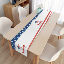 Luckky Independence Day Table Runner, 4th of July Patriotic Memorial Day Decor, Compatible with Outdoor Indoor Use, 13 x 60 Inch