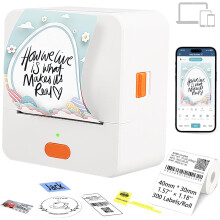 Label Maker Machine, Portable Small Bluetooth Thermal Label Printer, Mini Printer Labeler for Small