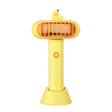 Portable Neck Fan USB Rechargeable Wearable  Fan with Long Battery Life for Travel Sports Yellow