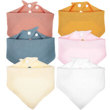 6 Pcs Baby Bandanas Dribble Bibs Drool Bibs Baby Teething Bibs for Unisex Newborn Infants