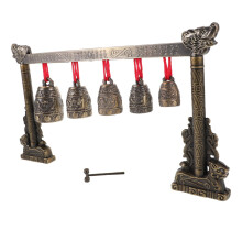 Vintage Dragon Pattern Chime Instrument with Complete Scale and Clear Resonant Tone Handheld Bells