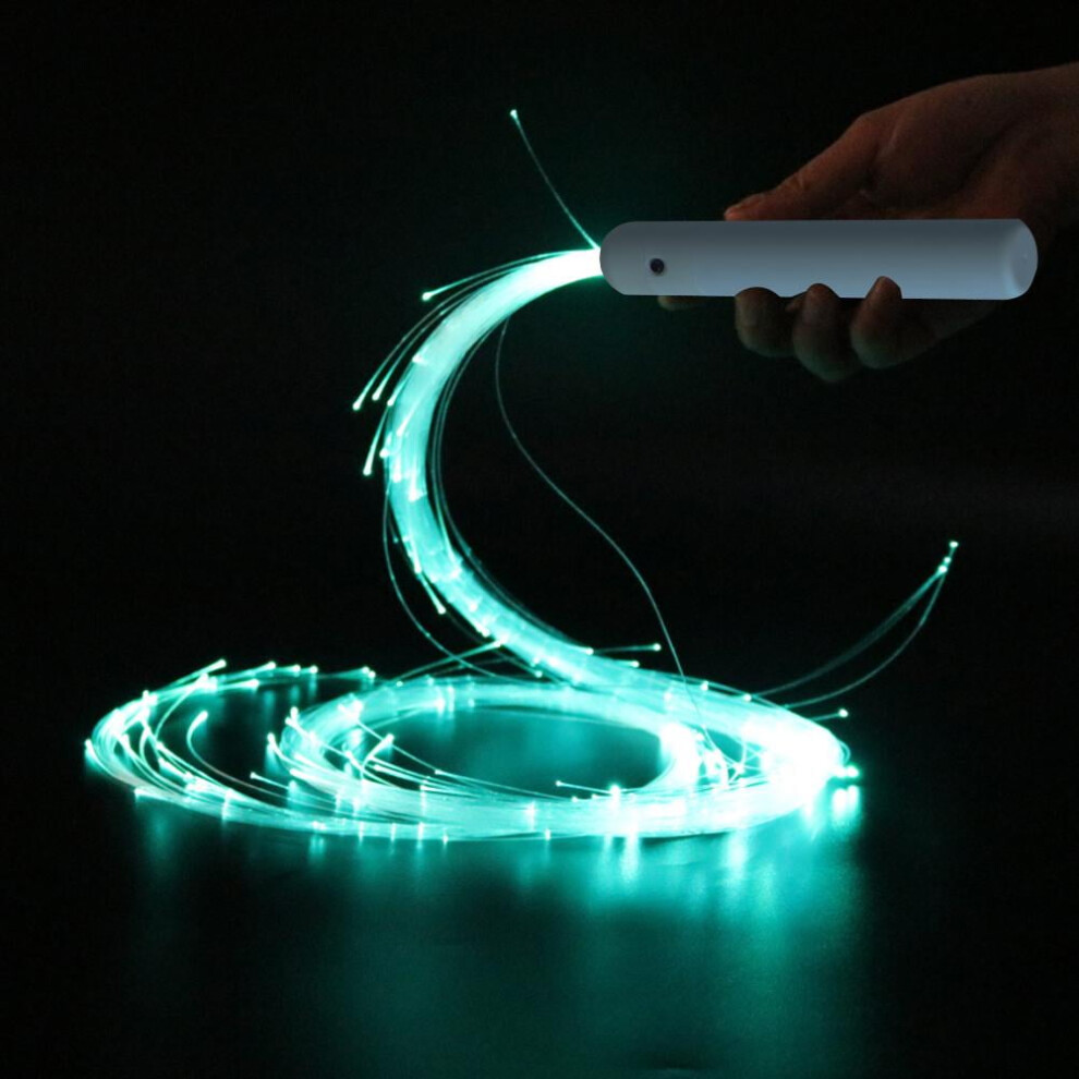 Clearance! RGB LED Fiber Optic Whip-360 Swivel Bright Light Up Flow Dance Toy Rave GX K9H1