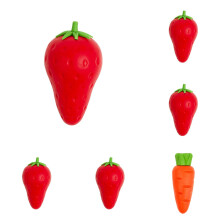 15PCS Big Mac Fruit Carrot Eraser Cute Eraser Clean and Traceless Student Chip Rubber Creative *15PCS