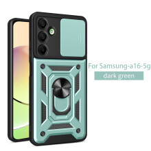 Schutzhülle für Samsung Galaxy A16 5G mit verschiebbarer Kameraabdeckung, militärtaugliche Handyhülle mit verbessertem Ständer
