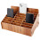 Ξύλινο κουτί αποθήκευσης τηλεφώνου DIY24-Grid, BurlyWood, 320x200x180mm, επιτραπέζιο οργανωτή 1