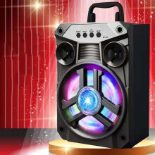 Altavoz Bluetooth Fnyoxu, portátil con doble subwoofer, Bluetooth 5.0, radio FM, sonido estéreo compacto para el hogar y fiestas.