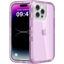 Kompatibel mit iPhone 13 Pro Max: Robuste, stoßfeste Schutzhülle mit dreilagiger, transparenter Rückseite, die vor Stürzen schützt.
