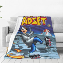 Couverture douce et moelleuse Inspecteur Gadget, idéale pour les voyages, la chambre, le salon, le canapé ou le bureau. Cadeau parfait en toute