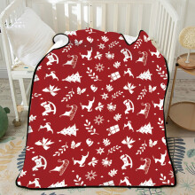 Couverture de Noël en flanelle 130 x 150 cm pour enfants, sieste au bureau, housse de canapé, décorations de sapin - Collection 2024