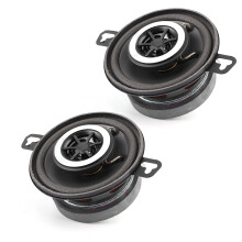 2pcs 3.5in 200W Coaxial Car Speakers Black Silver Stereo Audio Loudspeakers
