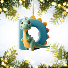 Sødt 2D akryl dinosaur vedhæng, kompatibel med WinysinCute, gave med perler i bånd til indendørs og udendørs brug