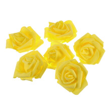 Têtes de roses artificielles jaunes Guangmc50 pour centres de table de mariage