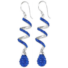 Elements Crystal Leverback Earrings 18k White Gold Plated Multiple Colors