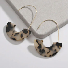 RSAMD Oorbellen met schildpadmotief voor dames, halvemaanvormig, messing, draaddoorvoer, sieraden - #4