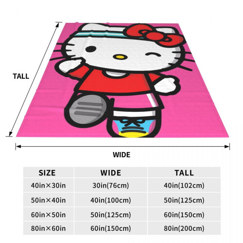 Hello Kitty Anime Μαλακή Φανελένια Κουβέρτα 102cm x 102cm - Ροζ Φλις για Κορίτσια, Ελαφριά 1
