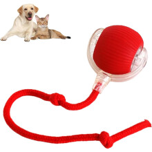 YZhouD Chewie Viral Rolling Ball für Hunde und Katzen, 360 intelligentes automatisches Rollspielzeug für Haustiere (Rot)