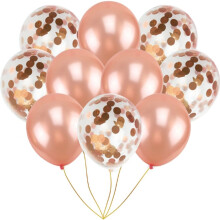 Ballons Wuljfeng 12'' à confettis, lot de 10, en latex, pour mariage, fête prénatale, anniversaire (C)