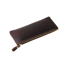 Estojo Begine Clearance C, Estojo de couro com zíper para canetas, estojo para lápis, bolsa para artigos de papelaria, bolsa para maquiagem, estojo