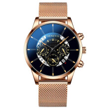 Sonderangebot! TOFOTL Luxus-Herren-Businessuhr mit Kalender, Edelstahl-Mesh-Armband, Quarzwerk