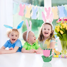 Keeplus Houten Paasdecoraties, Paashaas Tafeldecoratie, Geschikt voor Thuis, Kantoor en Feestjes, Houten Konijntjesornamenten