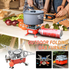 Fankiway compacte butaanbrander met één brander voor buitenactiviteiten zoals kamperen, backpacken en wandelen, en aanbiedingen voor huishoudelijke