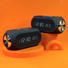 PWPSG15W snabb trådlös laddare med digital väckarklocka och temperaturdisplay
