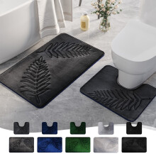 Hkapeg Luksus Badeværelsesmåttesæt, 2-delt, Blødt Absorberende Mikrofiber Bademåttesæt, Skridsikkert Badetæppe, Maskinvaskes Tørres,