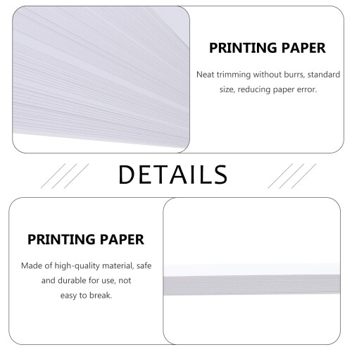 100 Sheets Printing Paper Photo Color Printer Double Sided Coated Highlight White Base 2