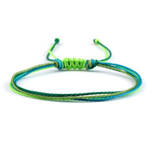 NANAHuang Armbanden met verstelbare gevlochten touwbedel van gewaxt draad voor dames en heren, kleurrijk, waterdicht, modieus, sieraad voor meisjes,
