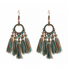 RSAMD Vintage Ethnic Sun Dangle Drop Earrings Set for Women Boho Tassel Jewelry Gifts-1 pair