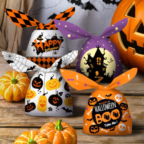 50 τεμάχια σακούλες με λιχουδιές για το Halloween για παιδιά, συμβατές με είδη πάρτι