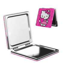 Hello Kitty zakspiegel, draagbare vergrotende compacte reis make-upspiegel, dubbelzijdige handspiegel