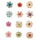 Walbest12 τεμάχια/σετ Floral Brooches Κοίλα κοσμήματα δώρο κράμα Rhinestone κρύσταλλο νυφικό 2