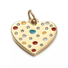 RSAMD Fashion Good Lucky Heart Love Pendant per la creazione di gioielli, collane e bracciali - 2