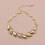 Pulseiras ajustáveis com folhas douradas e strass, elegante pulseira de folhas para mulheres. 7