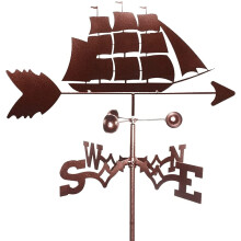 Metal Weather Vane Retro Garden Style Roof Wind Direction Indicator Outdoor Yard Decor