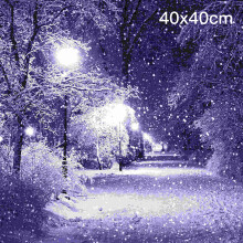 DIY 5D Diamond Paint Kit Winter Snow Scene Full Drill 20x20cm to 50x50cm