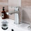 NES Home Nes Home Modern Chrome Basin Mono Mixer Tap with Waste 7