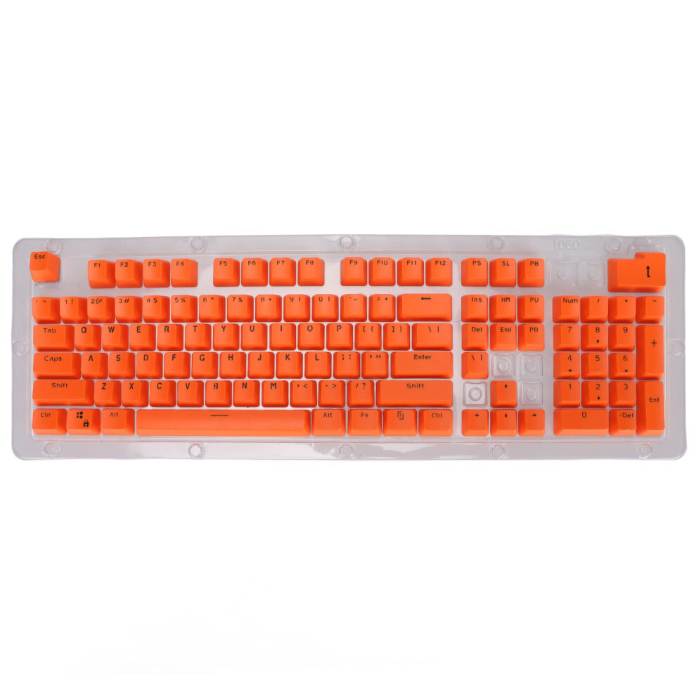 Mechanical Keyboard Keycaps 106 Key Oem Profile Set Twocolor Abs Faderesistant Orange/Red/Black 9164114589156