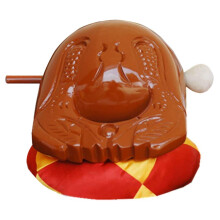 Buddhist Wooden Fish Temple Block Drum Camphorwood 4 and 8 Inch with Mat for Meditation and Chanting