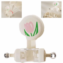 Adjustable Suction Cup Shower Head Holder with Strong Mount for Bathroom Wall, Pink and White