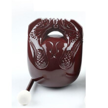4 Inch Buddhist Wooden Fish Drum Block  Hand Carved Solid Wood Prayer Instrument with Clear Tone