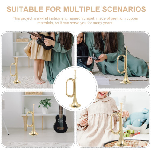 Copper Bugle Horn for Beginners with Accurate Intonation and Durable Brass Construction 1