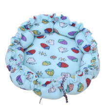 Lit rond pour chat, couchage profond, niche d'hiver pour chien et chat, tapis à cordon pour chaton et chiot
