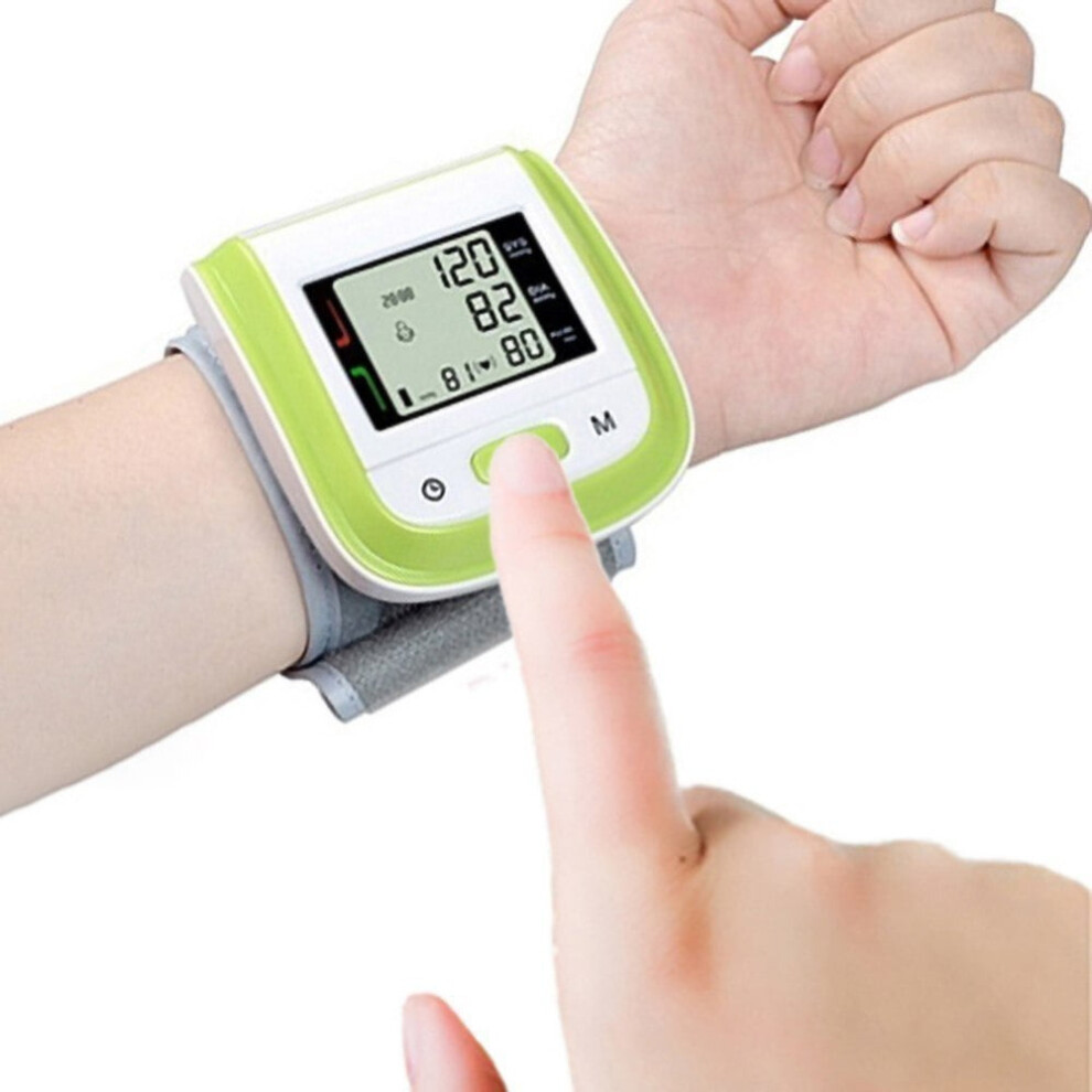 Wrist Blood Pressure Monitor for Health Monitoring Adjustable Digital Blood Pressure Monitor Automatic Large LCD Display