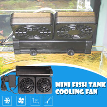 AURIGATE Mini Portable Fan Aquarium Fans Cold Wind Chiller Water Cooler 2 Fan Heads