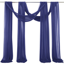 Washranp2Pcs Hochzeitsbogen-Vorhänge aus Garnstoff, farbecht, transparent, für Party-, Zeremonien- und Bühnendekorationen