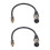 2x kabel XLR samec-samec, adaptér XLR-převodník, měnič audio patch kabelů - 30 cm 1